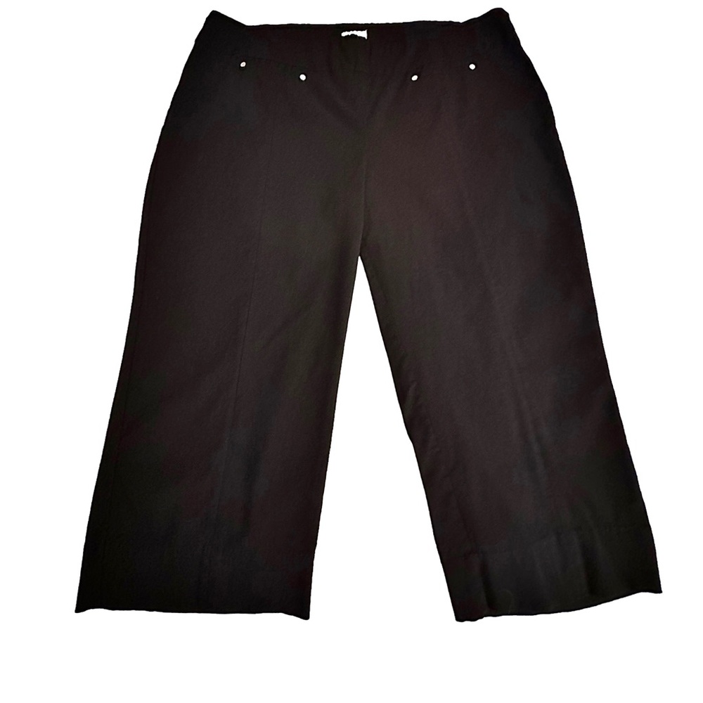 Simply Emma Pull On Black Stretch Crop/Capri Pants Size 20W